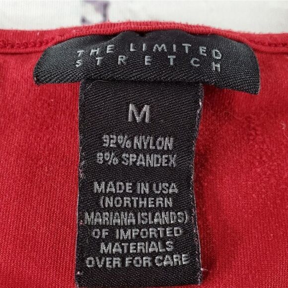 💜Vintage The Limited Stretch Wine Red Top Medium - Picture 5 of 8